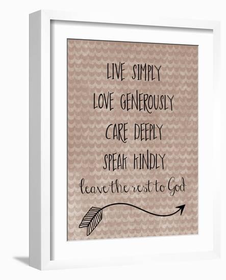 Live Simply-Erin Clark-Framed Giclee Print