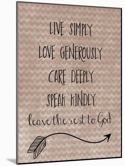 Live Simply-Erin Clark-Mounted Giclee Print