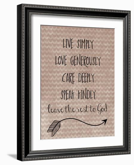 Live Simply-Erin Clark-Framed Giclee Print