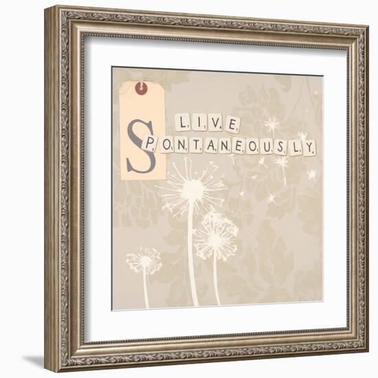 Live Spontaneously-Marco Fabiano-Framed Art Print