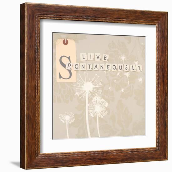 Live Spontaneously-Marco Fabiano-Framed Art Print