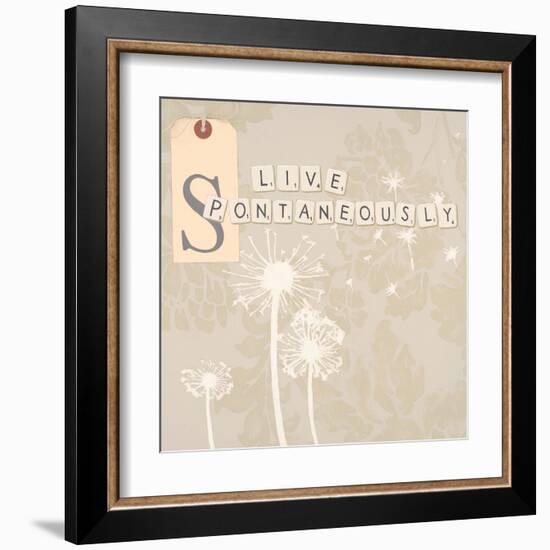 Live Spontaneously-Marco Fabiano-Framed Art Print