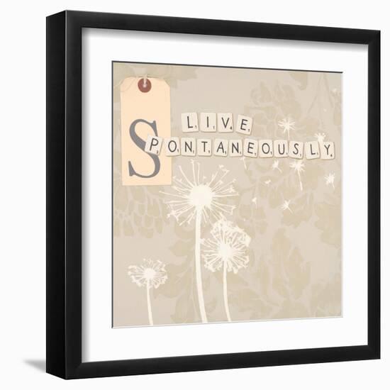 Live Spontaneously-Marco Fabiano-Framed Art Print