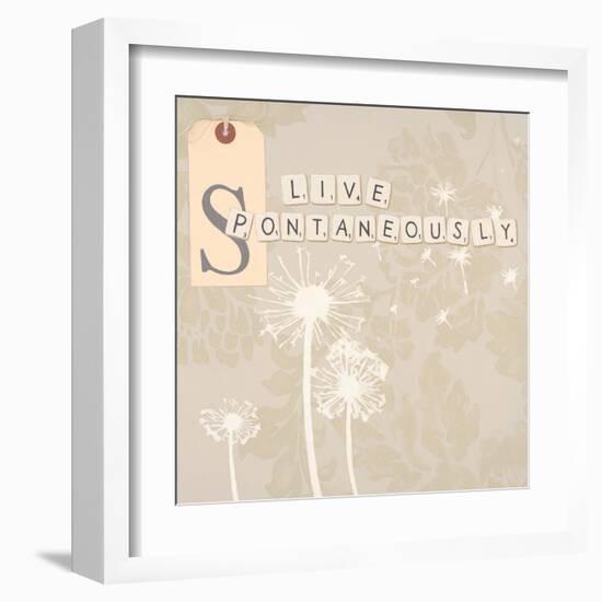 Live Spontaneously-Marco Fabiano-Framed Art Print