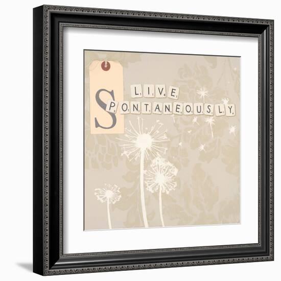 Live Spontaneously-Marco Fabiano-Framed Art Print