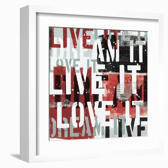 Live the Dream Black and White I-null-Framed Art Print