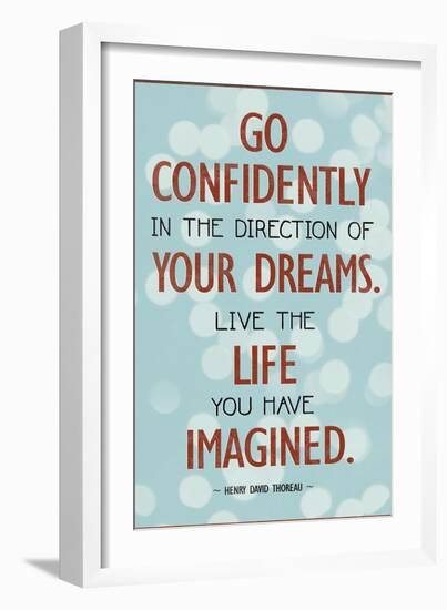 Live the Life You Have Imagined Thoreau Quote Art Print Poster-null-Framed Premium Giclee Print