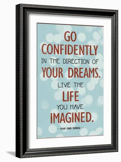 Live the Life You Have Imagined Thoreau Quote Art Print Poster-null-Framed Premium Giclee Print
