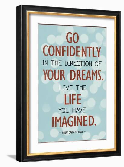 Live the Life You Have Imagined Thoreau Quote Art Print Poster-null-Framed Premium Giclee Print