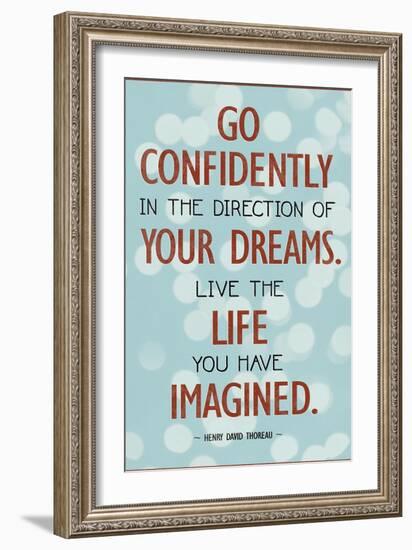 Live the Life You Have Imagined Thoreau Quote Art Print Poster-null-Framed Art Print