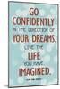 Live the Life You Have Imagined Thoreau Quote Art Print Poster-null-Mounted Art Print