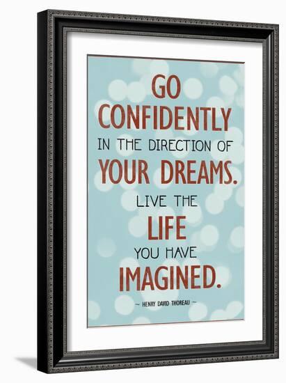 Live the Life You Have Imagined Thoreau Quote Art Print Poster-null-Framed Art Print