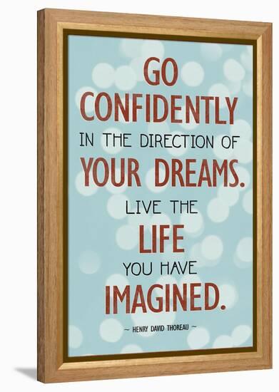 Live the Life You Have Imagined Thoreau Quote Art Print Poster-null-Framed Stretched Canvas