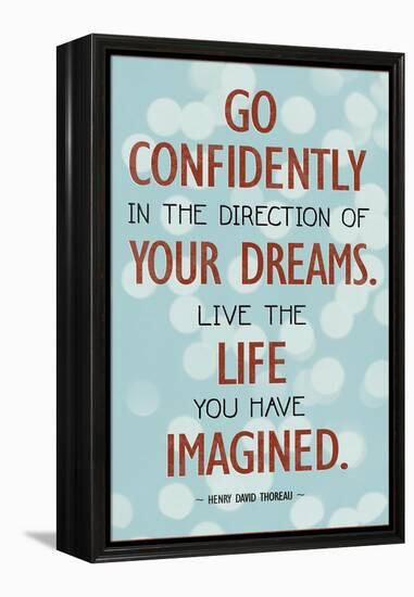 Live the Life You Have Imagined Thoreau Quote Art Print Poster-null-Framed Stretched Canvas