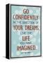 Live the Life You Have Imagined Thoreau Quote Art Print Poster-null-Framed Stretched Canvas