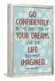 Live the Life You Have Imagined Thoreau Quote Art Print Poster-null-Framed Stretched Canvas