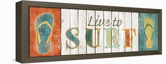 Live to Surf-Sd Graphics Studio-Framed Stretched Canvas