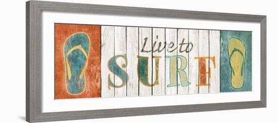Live to Surf-Sd Graphics Studio-Framed Art Print