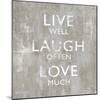 Live Well-Jamie MacDowell-Mounted Art Print