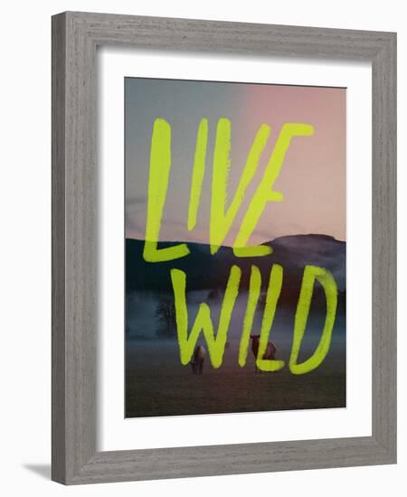 Live Wild Elk-Leah Flores-Framed Giclee Print