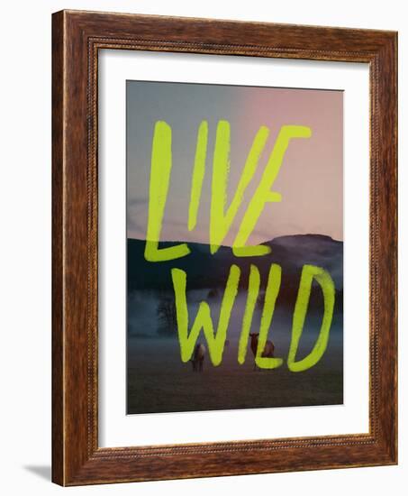 Live Wild Elk-Leah Flores-Framed Giclee Print