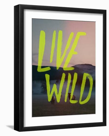 Live Wild Elk-Leah Flores-Framed Giclee Print