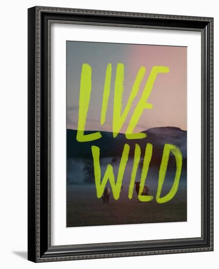 Live Wild Elk-Leah Flores-Framed Giclee Print