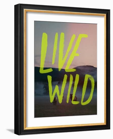 Live Wild Elk-Leah Flores-Framed Giclee Print