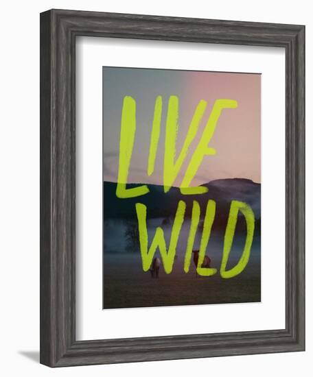 Live Wild Elk-Leah Flores-Framed Giclee Print