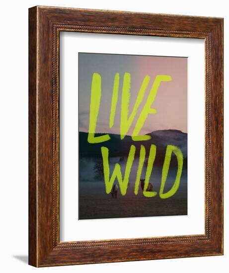 Live Wild Elk-Leah Flores-Framed Giclee Print