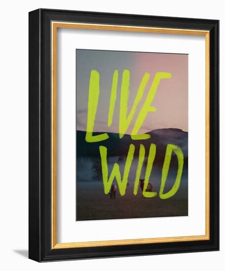 Live Wild Elk-Leah Flores-Framed Giclee Print