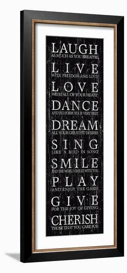 Live Your Life I-The Vintage Collection-Framed Giclee Print