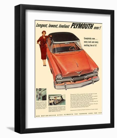 Liveliest Plymouth Ever, 1955-null-Framed Art Print