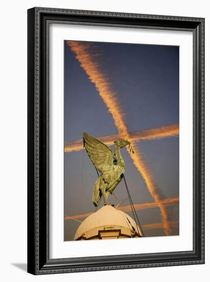 Liver Bird on Royal Liver Building, Liverpool, Merseyside, England, UK-Paul McMullin-Framed Photo