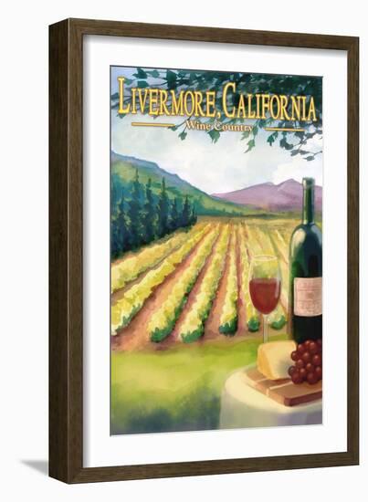 Livermore, California - Wine Country-Lantern Press-Framed Art Print