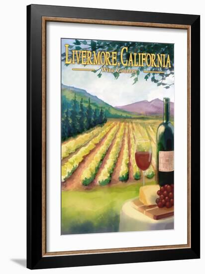 Livermore, California - Wine Country-Lantern Press-Framed Art Print