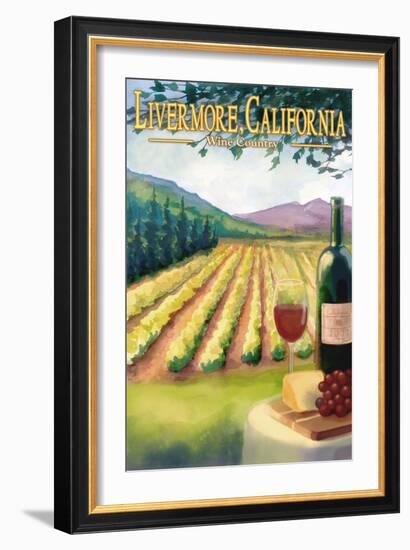 Livermore, California - Wine Country-Lantern Press-Framed Art Print