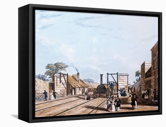 Liverpool and Manchester Railway: Taking Water at Parkside, 1831-Daniel And Robert Havell-Framed Premier Image Canvas