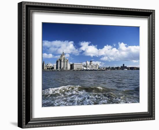 Liverpool and the River Mersey, Merseyside, England, United Kingdom-Chris Nicholson-Framed Photographic Print