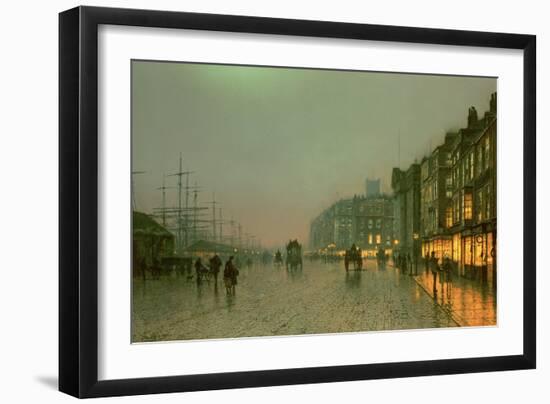 Liverpool Docks from Wapping, C.1870,-Grimshaw-Framed Giclee Print