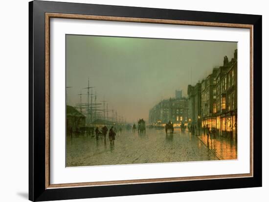 Liverpool Docks from Wapping, C.1870,-Grimshaw-Framed Giclee Print