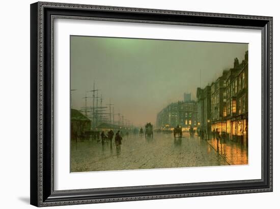 Liverpool Docks from Wapping, C.1870,-Grimshaw-Framed Giclee Print