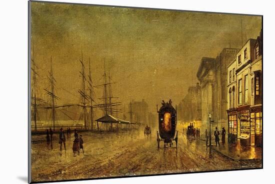Liverpool Docks-John Atkinson Grimshaw-Mounted Giclee Print