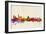 Liverpool England Skyline-Michael Tompsett-Framed Art Print