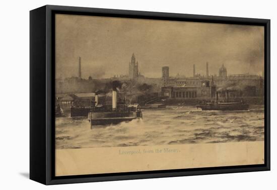 Liverpool, from the Mersey-English Photographer-Framed Premier Image Canvas