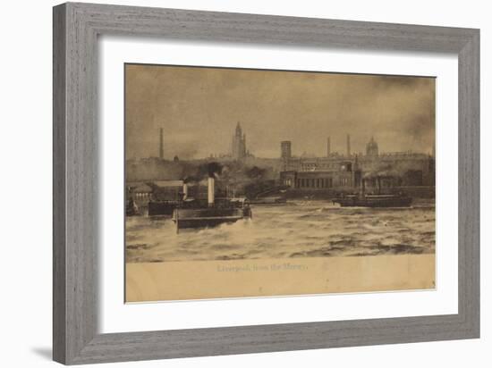 Liverpool, from the Mersey-English Photographer-Framed Photographic Print