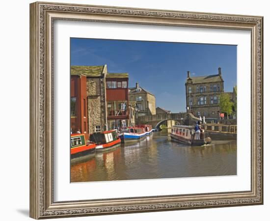 Liverpool Leeds Canal, in the Basin at Skipton, Yorkshire Dales National Park, Yorkshire, England-James Emmerson-Framed Photographic Print