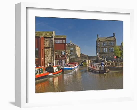 Liverpool Leeds Canal, in the Basin at Skipton, Yorkshire Dales National Park, Yorkshire, England-James Emmerson-Framed Photographic Print