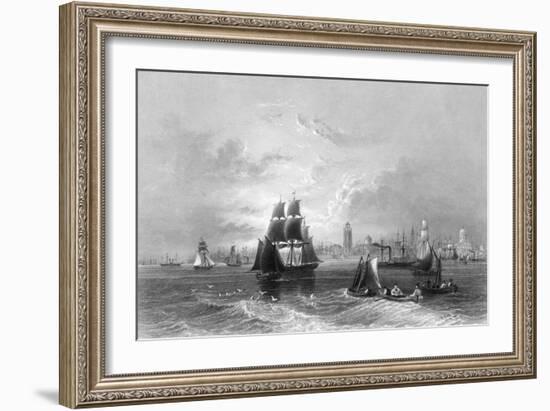 Liverpool, Mersey 1840-JC Armytage-Framed Art Print