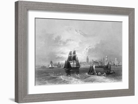 Liverpool, Mersey 1840-JC Armytage-Framed Art Print